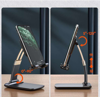 Support de téléphone pliable pour téléphone portable, support universel réglable à gravité en métal pour table de bureau, support de téléphone portable pour smartphone
