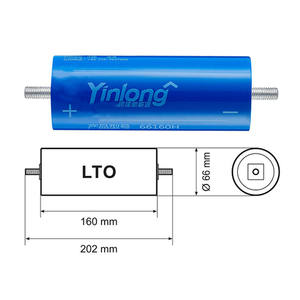 Cilindrische 6C High Drain Lithium Titanate 66160H 50Ah 2.3v 55ah 40ah LTO 66160 Yinlong 45ah batterijcel voor auto-energiesysteem - Product Image 3