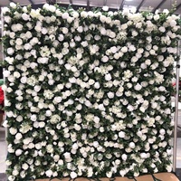 Offre Spéciale mur d'herbe avec fleurs, mur de plante verte à enrouler personnalisé avec fleur décor de fête de mariage mur de fleurs blanches
