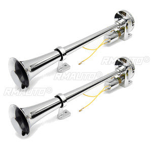 1/2PCS Bocina de aire para coche de 600DB 12-24V, tubos de bocina eléctrica universales para automóvil, tren, camión, motocicleta, súper ruidosa - Product Image 1