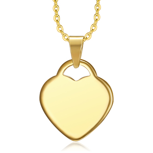 por mayor de las mujeres elegantes pequeños accesorios 18k chapado en oro joyería minimalista oro collar de corazón - Product Image 1