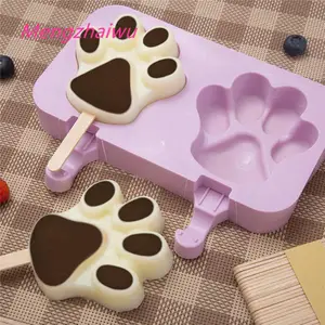 2020 korean kitchenware wholesale summer home DIY use ice cream popsicle mould funny shaped design silicone ice cream mould