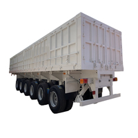 3/4 essieux 80 tonnes Type Van conteneur, benne latérale à Grain agricole, vidage Semi-remorque