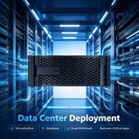 DM7100H 4U Rack SAN Storage Array Dual Active-Active Controller Enterprise Hybrid Storage untuk Virtualisasi Database VDI