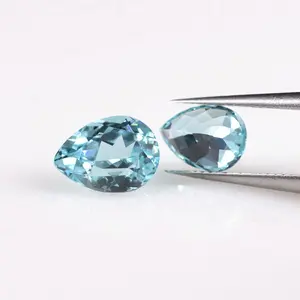 3*5mm-20*30mm Lê cắt czochralski phát triển yttrium nhôm Garnet Yag đá quý tổng hợp Yag Paraiba đá quý màu xanh