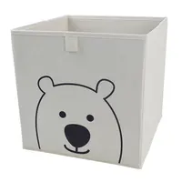 Hayvan desen çocuklar oyuncak saklama kutusu çevre dostu katlanabilir karikatür saklama kutusu es & kutuları Polyester sofra oyuncaklar organizatör 20-35L