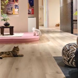 Livraison rapide, échantillon disponible de planches de sol LVT aspect <span class=keywords><strong>bois</strong></span> gris pour la décoration intérieure - Product Image 5