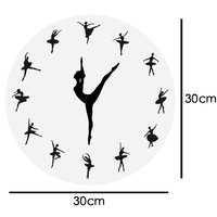 Horloge murale moderne avec danseuse de ballet, décoration d'intérieur, horloge murale avec aiguille de ballerine