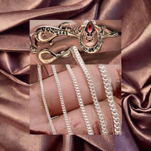 Chaînes en argent 925 vintage à maillons épais 1,2 mm, traitement anti-ternissement, composants de bijoux permanents plaqués or 14 carats pour - Product Image 2
