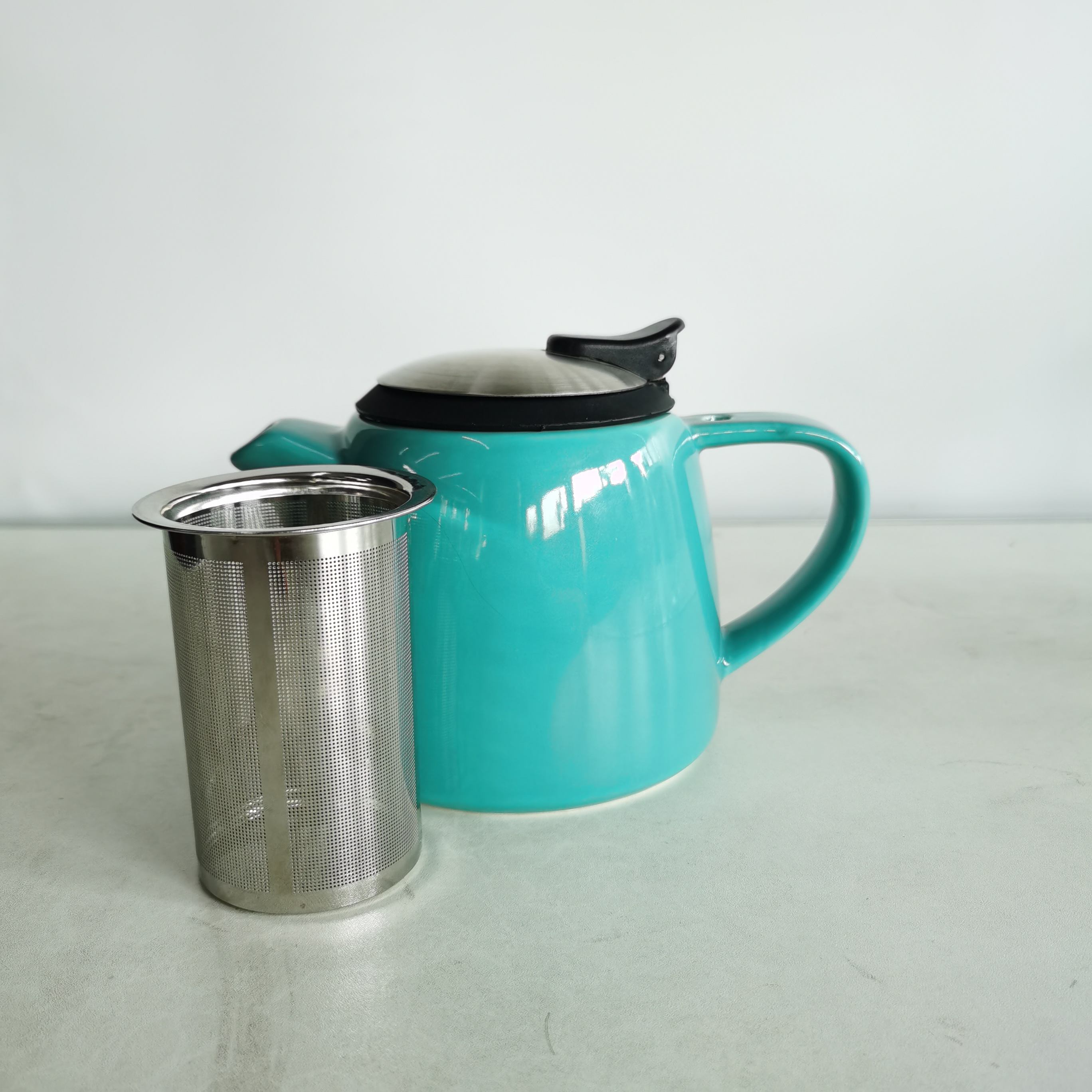 Tazza Teiera Infusori Per Tè Sfuso Con Vassoio Antigoccia, Infusore Per Teiera Teiera Con Filtro