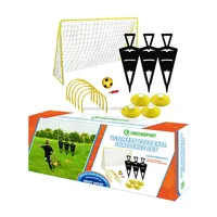 トレーニングフィギュア付きMETALサッカーゴールサッカーコーンボールとサッカートレーニング用ポンプ