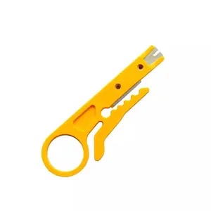 1 Uds Mini Pelacables cuchillo crimpadora alicates herramienta de prensado pelado de cables herramienta cortadora de alambre accesorio de línea de corte de bolsillo herramienta de mano