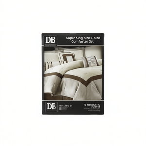 ชุดเครื่องนอน DB Super King Size 7 ชิ้น ลายเรขาคณิตทันสมัย - Product Image 1