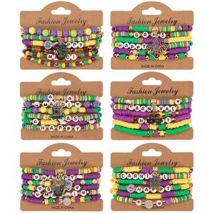 Joyería de Moda, Pulseras de Cuentas para Mardi Gras, Fiesta de Carnaval, Dijes Multicapa, Unisex, Hecho en China - Product Image 1