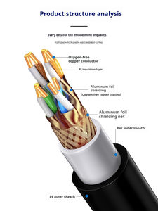 Câble <span class=keywords><strong>Ethernet</strong></span> extérieur Cat7 câble réseau SFTP étanche résistant aux UV de 100 pieds <span class=keywords><strong>pour</strong></span> CCTV/usage industriel, prise en charge PoE 10Gbps - Product Image 2