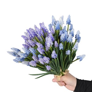 <span class=keywords><strong>Fiori</strong></span> Artificiali di Giacinto Meng Jie Viola e Blu, 6 Steli Ciascuno, per Matrimoni, Decorazioni per la Casa, Oggetti di Scena Fotografici - Product Image 5