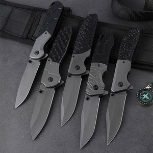 Hongrui Couteau de poche pliant personnalisable en acier inoxydable Camping tactique et auto-défense Poignée G10 DIY Grade OEM disponible - Product Image 2