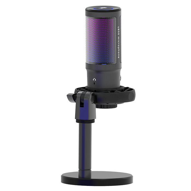 New U850 Professional RGB Light Kit Body Micro Phone Computer Condenser PC Large Diaphragm Cardioid Condenser Microphone