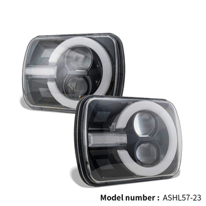 Phare à faisceau scellé Pingpong Design 5x7 avec DRL et clignotant ambre pour <span class=keywords><strong>Jeep</strong></span> Wrangler YJ <span class=keywords><strong>1987</strong></span>-1995 pour <span class=keywords><strong>Jeep</strong></span> <span class=keywords><strong>Cherokee</strong></span> <span class=keywords><strong>XJ</strong></span> 1984-2001 - Product Image 2