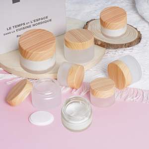 Envase de Vidrio para Lociones y Cremas, con Tapa, Recargable, para Viajes y Hogar, Tarro Cosmético Vacío para Muestras de Maquillaje, Exfoliantes y Cremas - Product Image 1