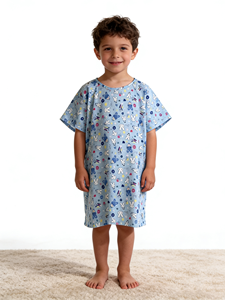 Robes de patient pour enfants en coton 100% pur imprimées pour usage médical dans des couleurs personnalisées, adaptées à tous dans les hôpitaux ou les spas - Product Image 2