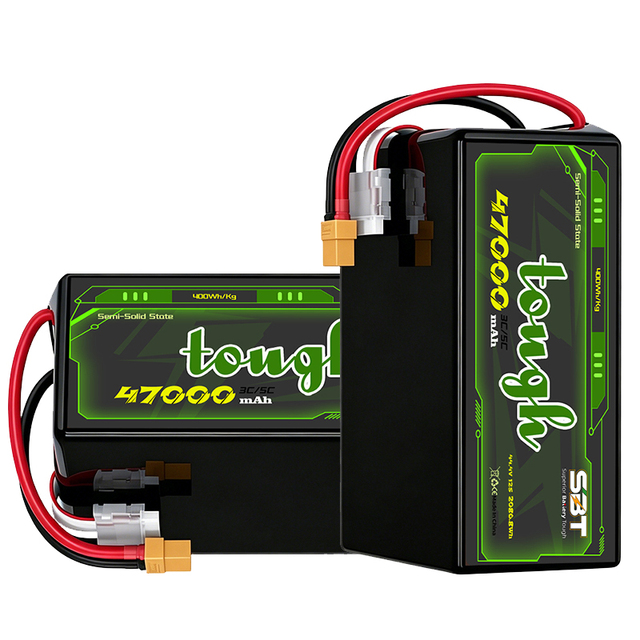 Light Weight Long Flight Time Semi-Solid State 12S 44.4V 47Ah 47000mAh 3C/5C 400Wh/Kg Battery for Industrial Commercial Drones