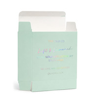 Coffret cadeau personnalisé OEM pour soins de la peau, boîte en papier couleur menthe avec impression holographique pour l'emballage de produits de beauté