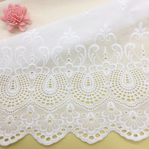 Hot bán Trung Quốc bán buôn crf2069 nặng nghi ngờ kết thúc 100% bông hoa dây giày thêu Jacquard vả<span class=keywords><strong>i</strong></span> cho quần áo - Product Image 5