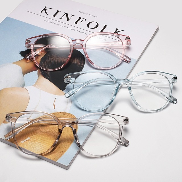 2026 New Korean Fashion Personalized Clear Jelly Retro Full Frame Glasses