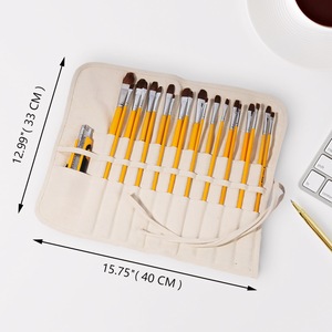 Canvas Brush Holder Roll Up Storage Bag 40x33cm Art Paint Brush Organizer With 22 Pockets For Painting Supplies - Product Image 1