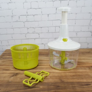 Hướng Dẫn Sử Dụng Tay-Báo Chí Rau Chopper Mixer Cutter Để <span class=keywords><strong>Chop</strong></span> & Cắt Hành Tỏi 3 Blades Tay Cầm Mixer Salad Spinner Set - Product Image 5