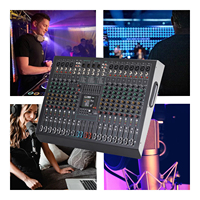 GAX-FC16 usine vente en gros console de mixage professionnelle 8/12/16/24 canaux scène performance alimentation fantôme console de mixage