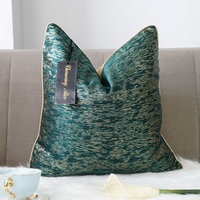 Housse de coussin décorative de luxe en velours découpé, jacquard argenté, doré et noir, avec logo personnalisé, pour la maison, les fournisseurs et la décoration hôtelière