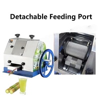 Commerciële draagbare handmatige roestvrijstalen mini-suikerrietpers met een capaciteit van 500-1000 ml en een opbrengst van 40-60 kg/uur