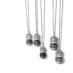 Nuevo Collar con Colgante de Perla Tahitiana Natural, Estilo Retro Lujoso, Plata de Ley S925 con Microincrustaciones, Cadena de Plata de Lujo, Regalo - Product Image 5