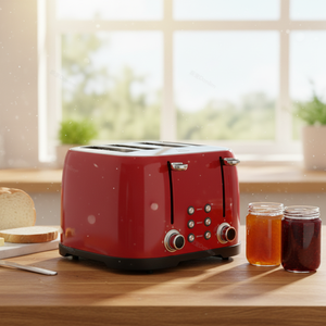 <span class=keywords><strong>Grille</strong></span>-<span class=keywords><strong>pain</strong></span> électrique en acier inoxydable au design rétro, 2 tranches, avec fonction de réchauffage, minuterie mécanique automatique, fonction pop-up - Product Image 5