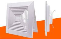 Diffuseur d'air de plafond moderne carré à double volet, réglable, en ABS et acier, pour extérieur, atelier, entrepôt, salon, système CVC