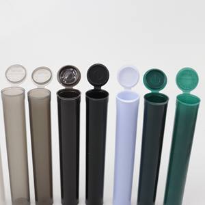Logo kustom 116mm tabung silinder Pop-Top tahan anak tabung plastik warna-warni untuk obat - Product Image 3