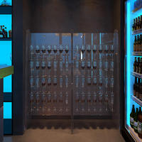 Présentoir à vin en acrylique, meuble de rangement pour spiritueux, grille de rangement transparente, présentoir à bière simple, organisateur de rangement en acrylique