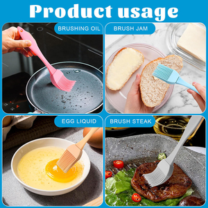 Juego de 5 Brochas de Silicona para Repostería, Libres de BPA, Aptas para Lavavajillas, Brochas de Silicona para Cocinar, Hornear, Asar a la Parrilla y Barbacoa - Product Image 6