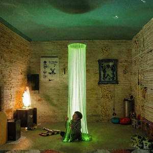 Équipement d'entraînement sensoriel interactif à fibres optiques LED en forme de rideau, queues de fibres optiques pour plafond, pour salles de classe d'autisme et zones de jeux - Product Image 3