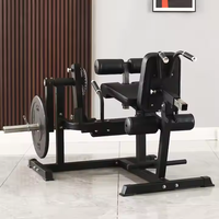 Équipement de gymnastique Machine de presse de jambe chargée de plaque d'extension et de boucle de jambe multifonctionnelle assise commerciale