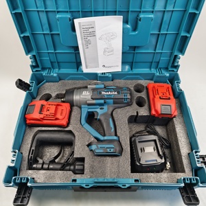Kit de clé à chocs sans fil <span class=keywords><strong>Makita</strong></span> robuste 21700 avec double batterie et poignée auxiliaire pour réparation automobile et outils de structure en acier - Product Image 2