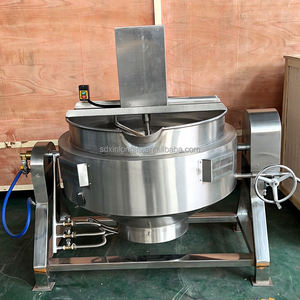 Mixer memasak komersial 200L 300L 400L mesin ketel jaket panci pengaduk permen pemanas Gas - Product Image 3