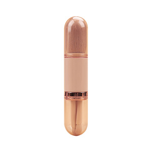 Pinceau de maquillage portable 4-en-1 anti-poussière, design télescopique en plastique pour application de poudre libre, blush, fard à paupières et rouge à lèvres - Product Image 6