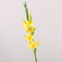 Fleur artificielle de gladiole en latex souple de haute qualité W-A0285, toucher réel, pour la décoration de la maison, de mariage et de remise de diplôme