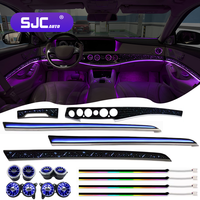 SJC-64 couleurs pour Mercedes-Benz Classe S W222 2014-2020, éclairage d'ambiance intérieur, éclairage d'ambiance de voiture, barre de lumières LED 12V