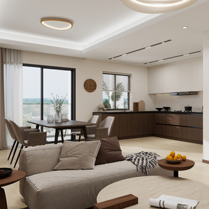 Fabricant d'armoires <span class=keywords><strong>de</strong></span> cuisine encastrées modernes avec finition bicolore pour promoteurs et entrepreneurs immobiliers - Product Image 2