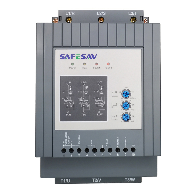 Ac Single Phase  5.5KW 220V 30A Motor Soft Starter Manufacturer SSR Series 50/60 Hz Built in Bypass Remote Control