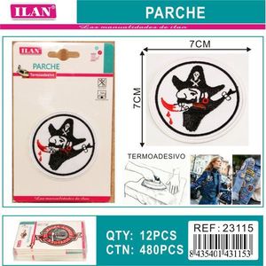 Patch Ilan 7x7 cm con design pirata da stirare - Product Image 1
